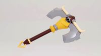 Viking Axe Low Poly Model