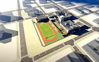 3D Campus School Buildings Set  001
