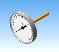 Thermometer d100 mm in a sleeve L80 mm