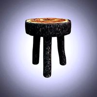 cartoon Old Wooden Chair2