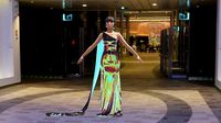 Star and sky texture fishtail  shinning evening party dress