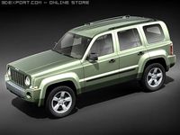 Jeep Patriot 2008 mid poly 3D Model