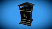 Stylized London UK Rubbish Bin