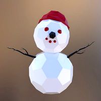 Snowman Rigged Video game or Print