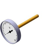 Thermometer d80 mm in a sleeve L100 mm