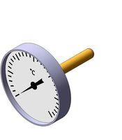 Thermometer d80 mm in a sleeve L50 mm