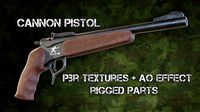 Cannon Pistol Low Poly