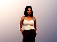 Reina 13482 - Standing Casual Black Woman