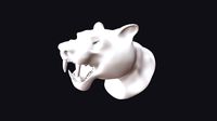 Tiger head sculpture