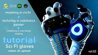 Tutorial Clo3d and MD Sci Fi gloves  modeling and texturing