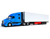 Truck with Reefer Refrigerator Trailer