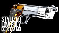 Stylized Low Poly Beretta M9