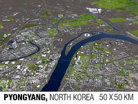 Pyongyang North Korea 50x50km