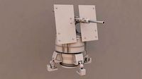 Turret machine gun high poly 3D model