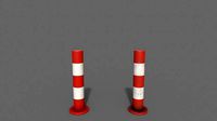 PBR Bollard RedWhite