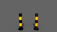 PBR Bollard BlackYellow