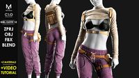Girl Outfit 12 -Marvelous - CLO Project file  - Video Tutorial
