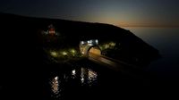 Tunnel In a Hill At Sunset