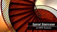 Spiral Staircase with NPR Textures