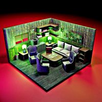3d isometric room
