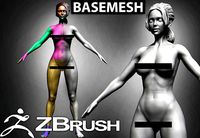 Female basemesh - High detail woman body 3D model
