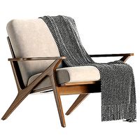 Cavett Wood Frame Armchair by Crate  Barrel