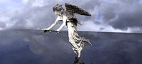 Holy angel holding legendary Sword low poly 3