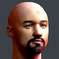 Male head Asian male head PBR Realistic Perfect Head Low-poly