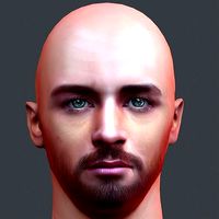 Male head Realistic Perfect Head Low-poly 3D model game ready