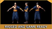 Oyagi Japanese Warrior character Game Ready Low Poly