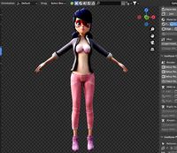 Miraculous LADYBUG Marinette with clothes Animated Rigged 2022
