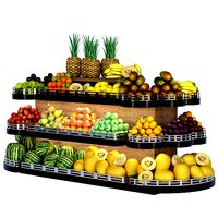 Showcase with fruits and products Supermarket 2