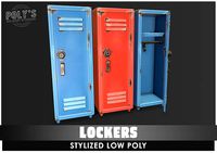 Lockers - Stylized Low Poly