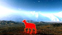 Sci fi lighting deer