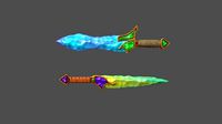 Stylized Fantasy Sword dagger PBR game ready