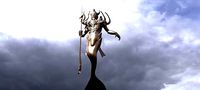 Low poly Merman statue 3