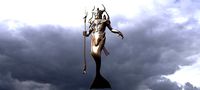 Low poly Merman statue 2