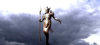 Low poly Merman statue 1
