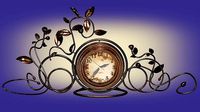 Bronze table clock