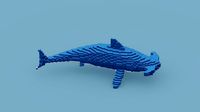 Voxel Hammerhead Shark
