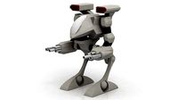army mech warrior robot 3D