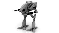 3D model army mech warrior robot