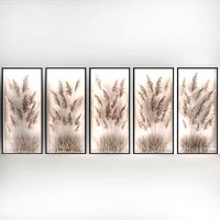 Vertical garden of pampas grass and dry reeds in a phyto box 285