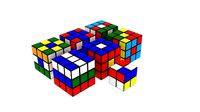 Solved Rubiks Cube Flags