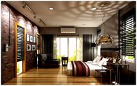 Loft wood bedroom