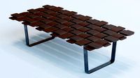 Walnut Grid Bench