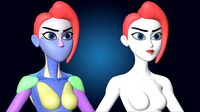 Cartoon Character Female Basemesh PLUS Anatomy Blockout