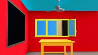 Cartoon classroom 3D Model LOW POLY