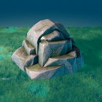 Stone  with moss