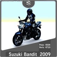2009 Suzuki Bandit 3D Model